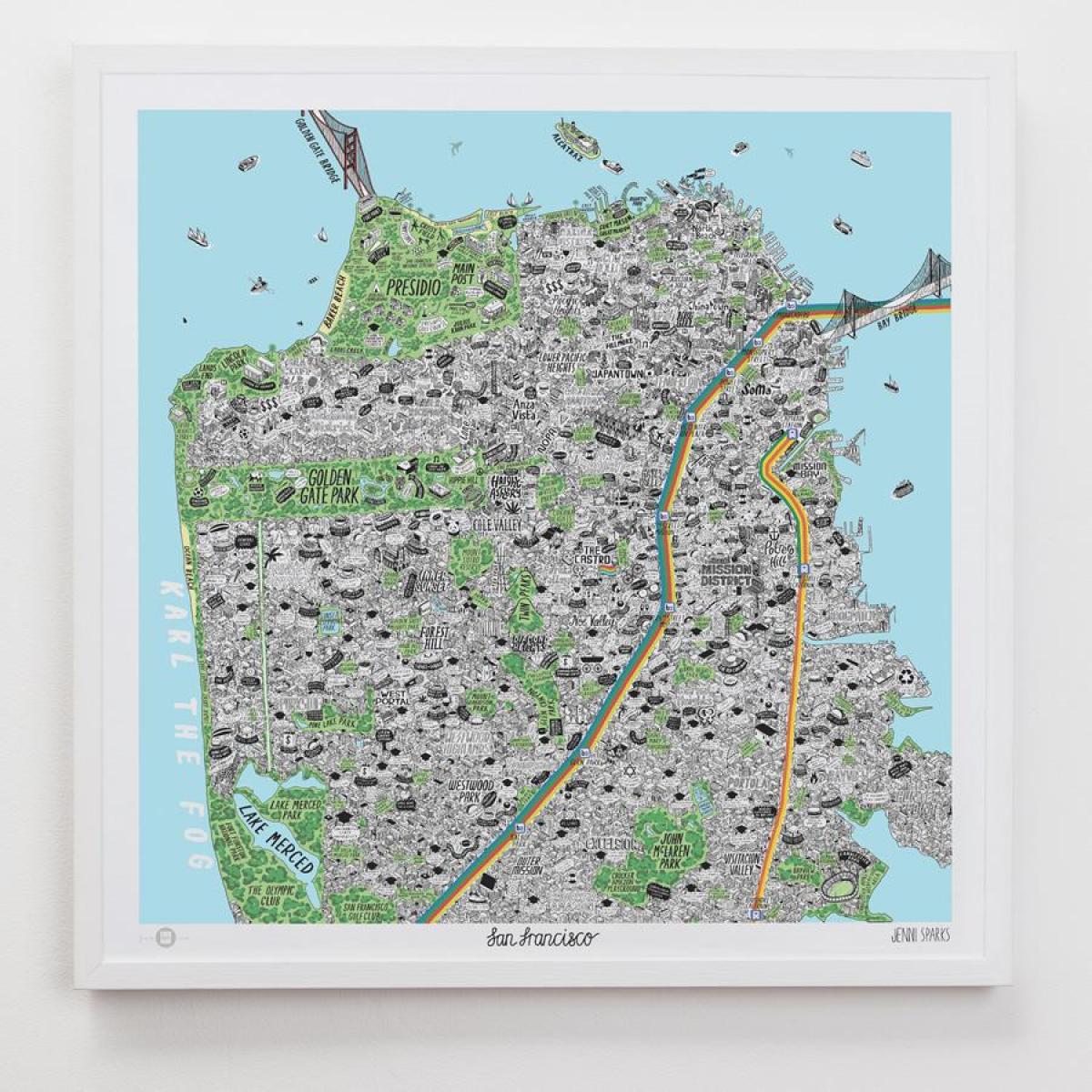 Bản đồ của nghệ thuật San Francisco,