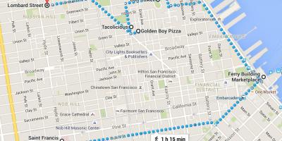 San Francisco chinatown đi bộ bản đồ du lịch
