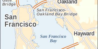 Bản đồ của San Francisco cầu golden gate