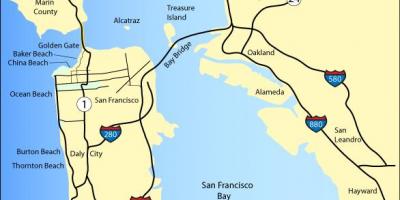 Bản đồ của San Francisco bãi biển
