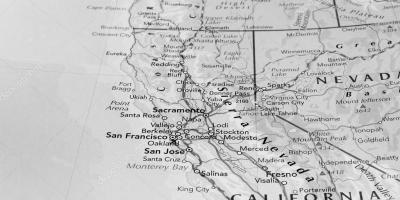 Đen và trắng bản đồ của San Francisco