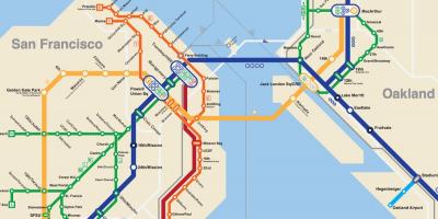 SFO tàu điện ngầm bản đồ