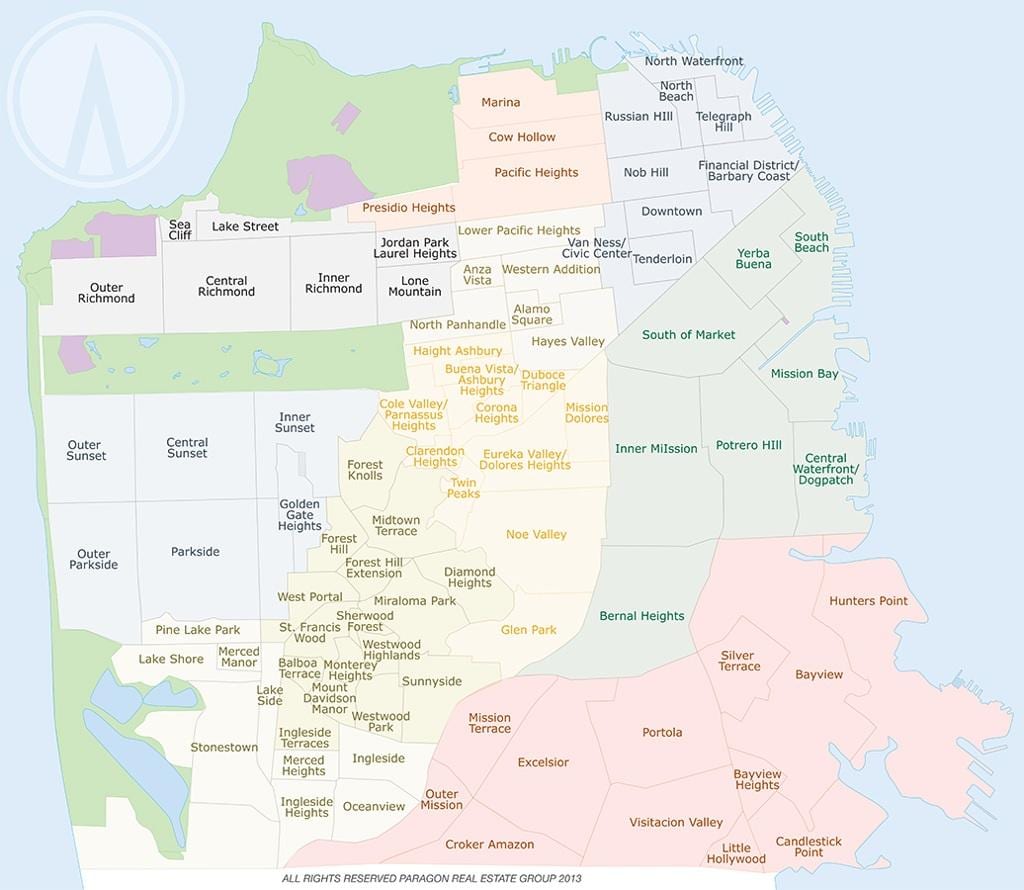 Bản đồ của bò rỗng San Francisco