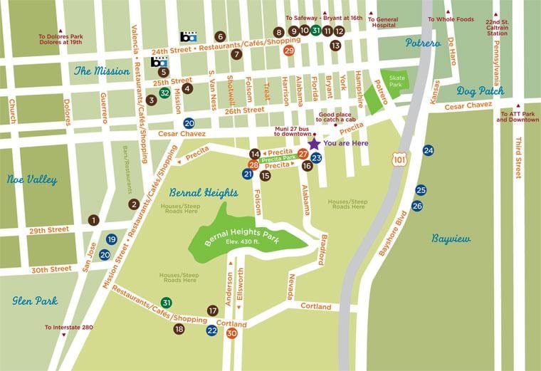 Bản đồ của bạn heights San Francisco