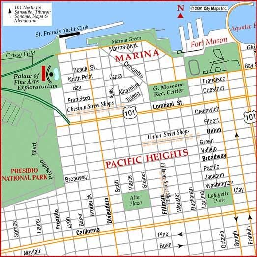 San Francisco marina bản đồ