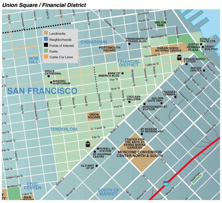 Bản đồ liên minh vuông khu vực San Francisco