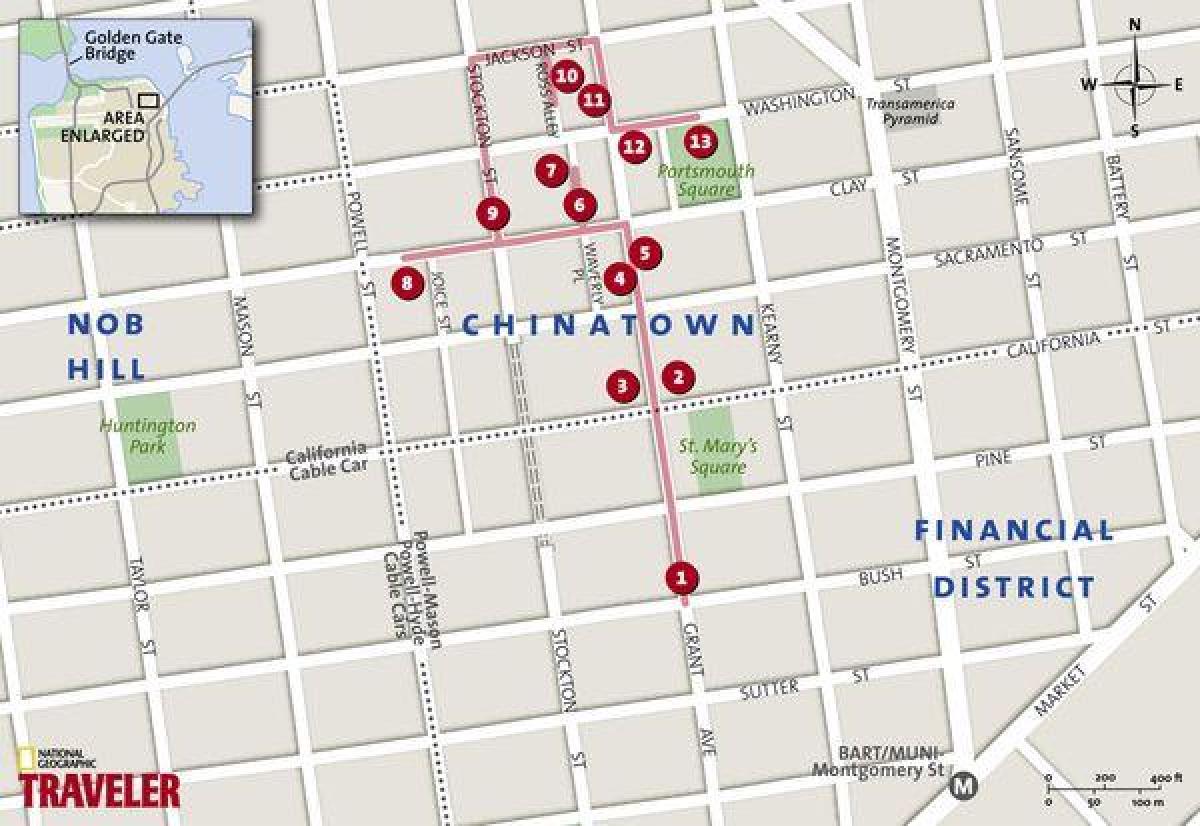 bản đồ chinatown San Francisco