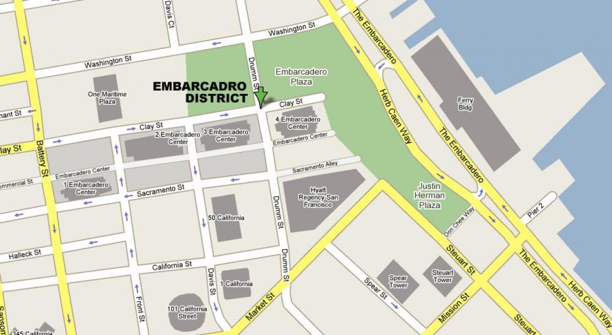 Bản đồ của embarcadero San Francisco