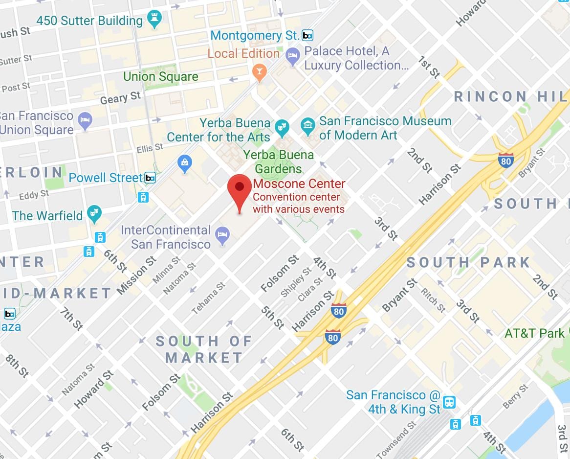 Bản đồ của intercontinental San Francisco