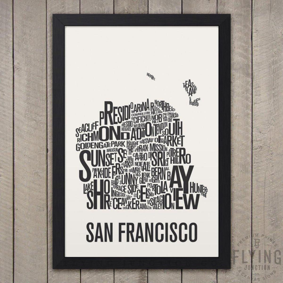 San Francisco kiểu chữ bản đồ
