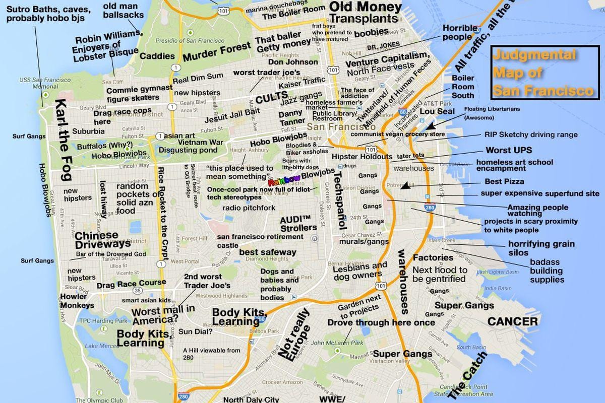 Bản đồ của phán xét San Francisco