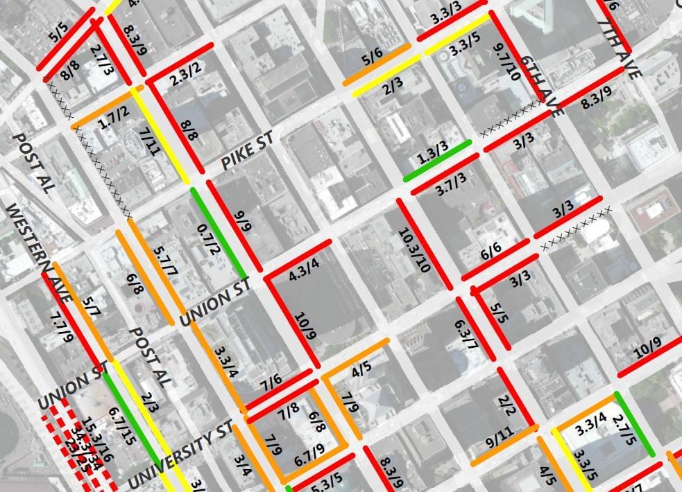 Bản đồ của San Francisco 2 giờ bãi đậu xe