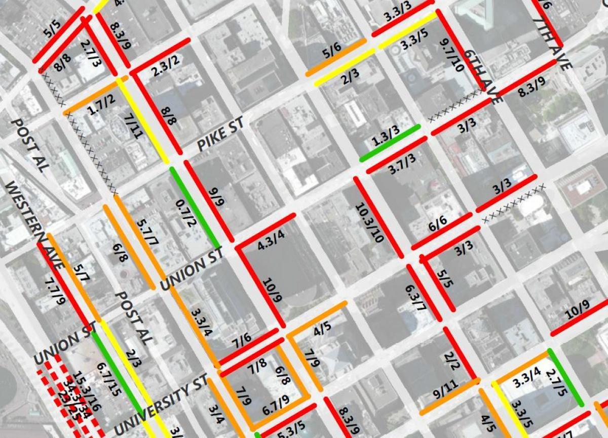 Bản đồ của San Francisco 2 giờ bãi đậu xe