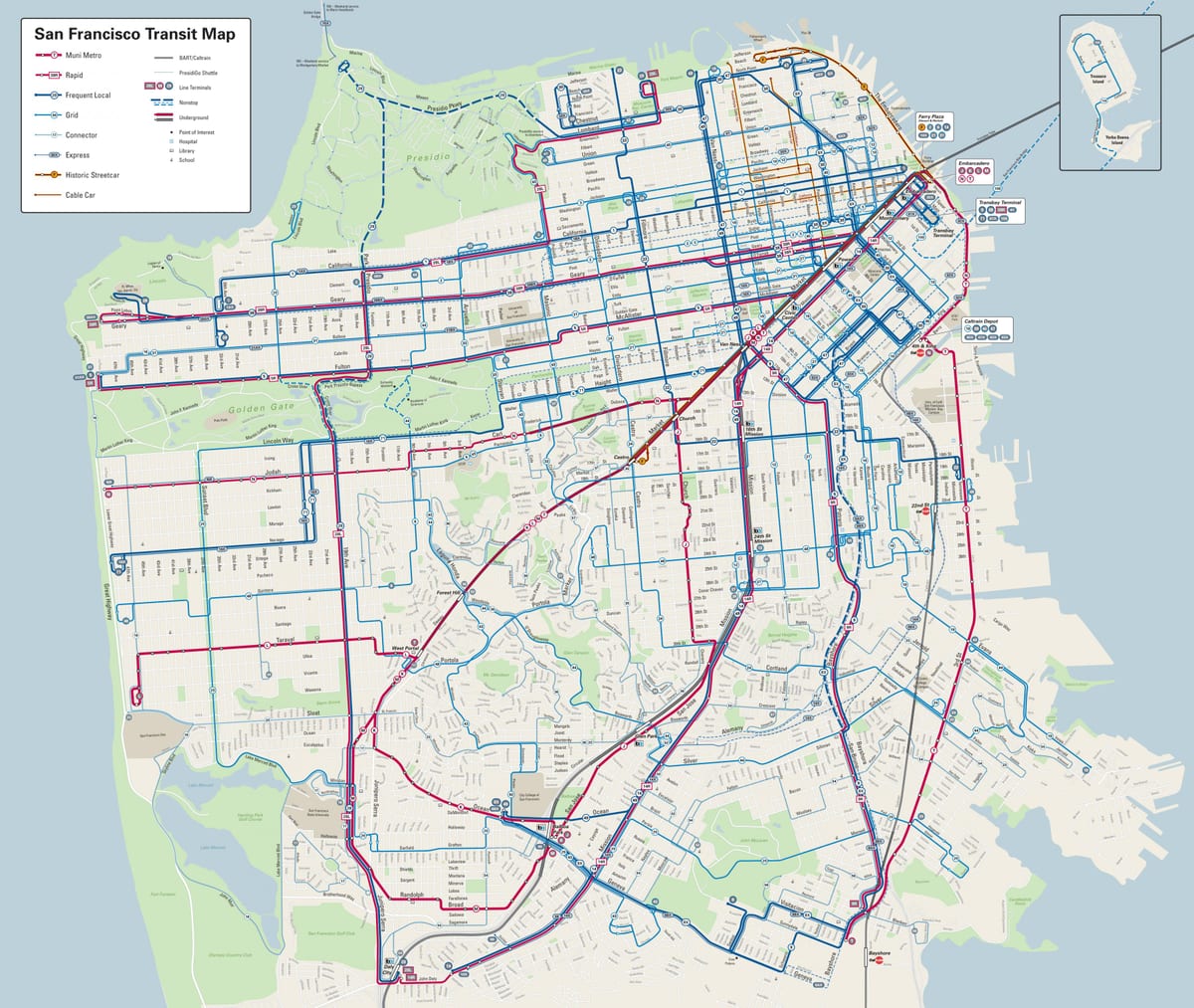 San Francisco xe buýt bản đồ