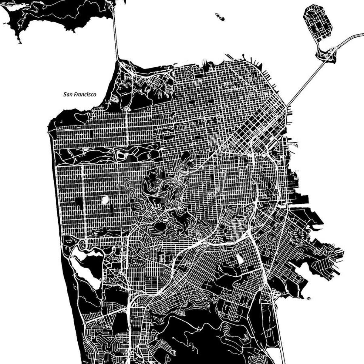 Bản đồ của San Francisco véc tơ