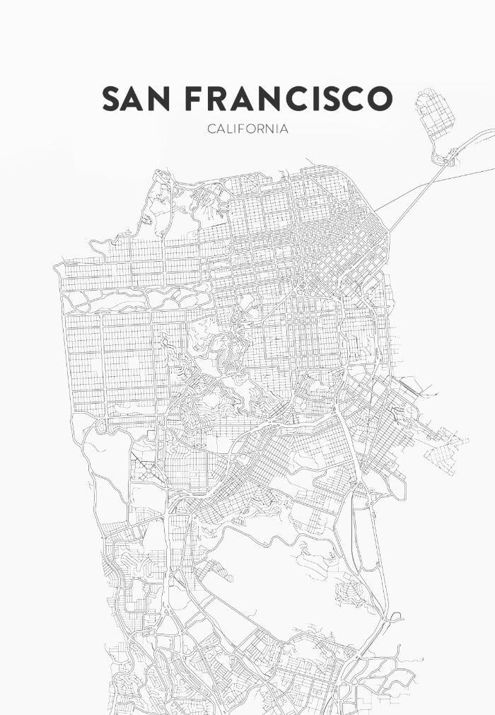 in bản đồ của San Francisco