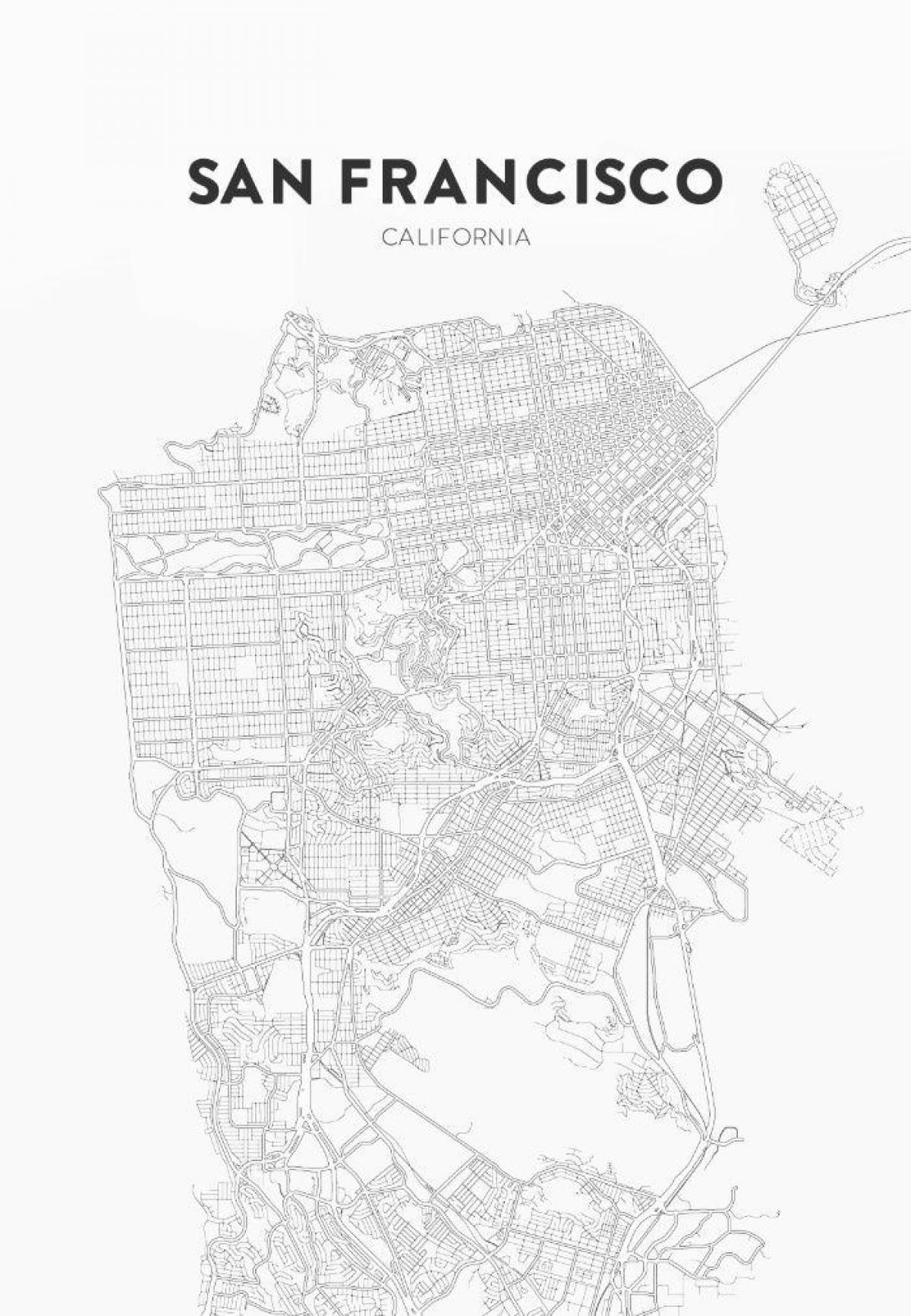 in bản đồ của San Francisco