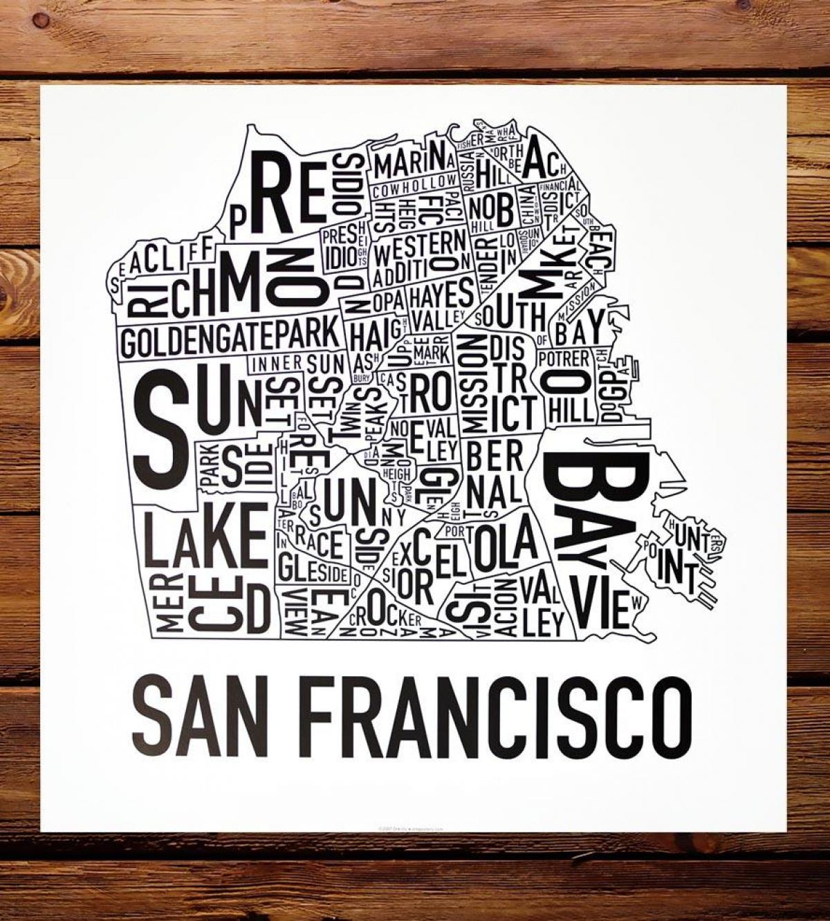 Bản đồ của San Francisco khu phố nghệ thuật