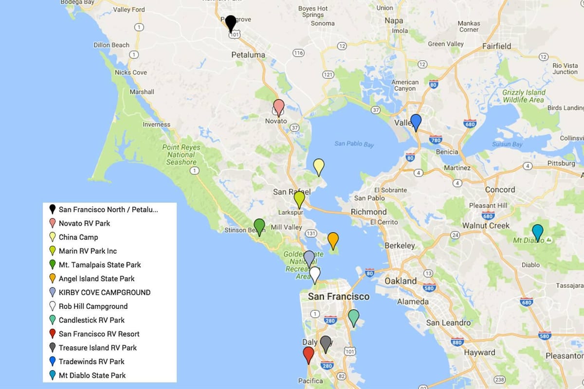 Bản đồ của San Francisco phải xem