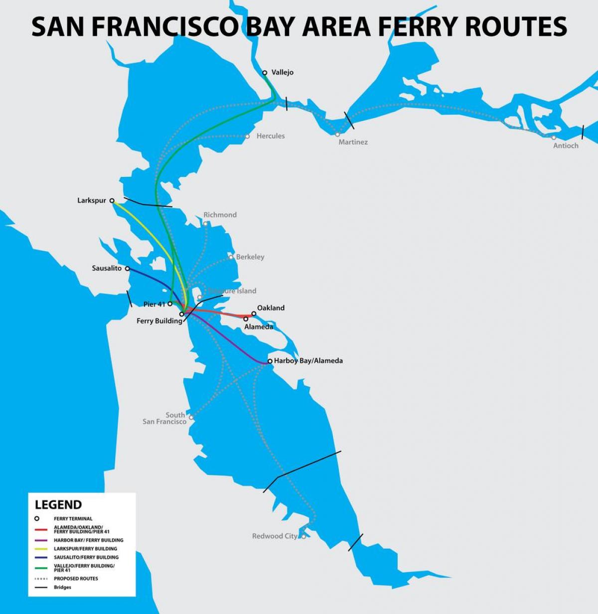Vịnh San Francisco phà bản đồ