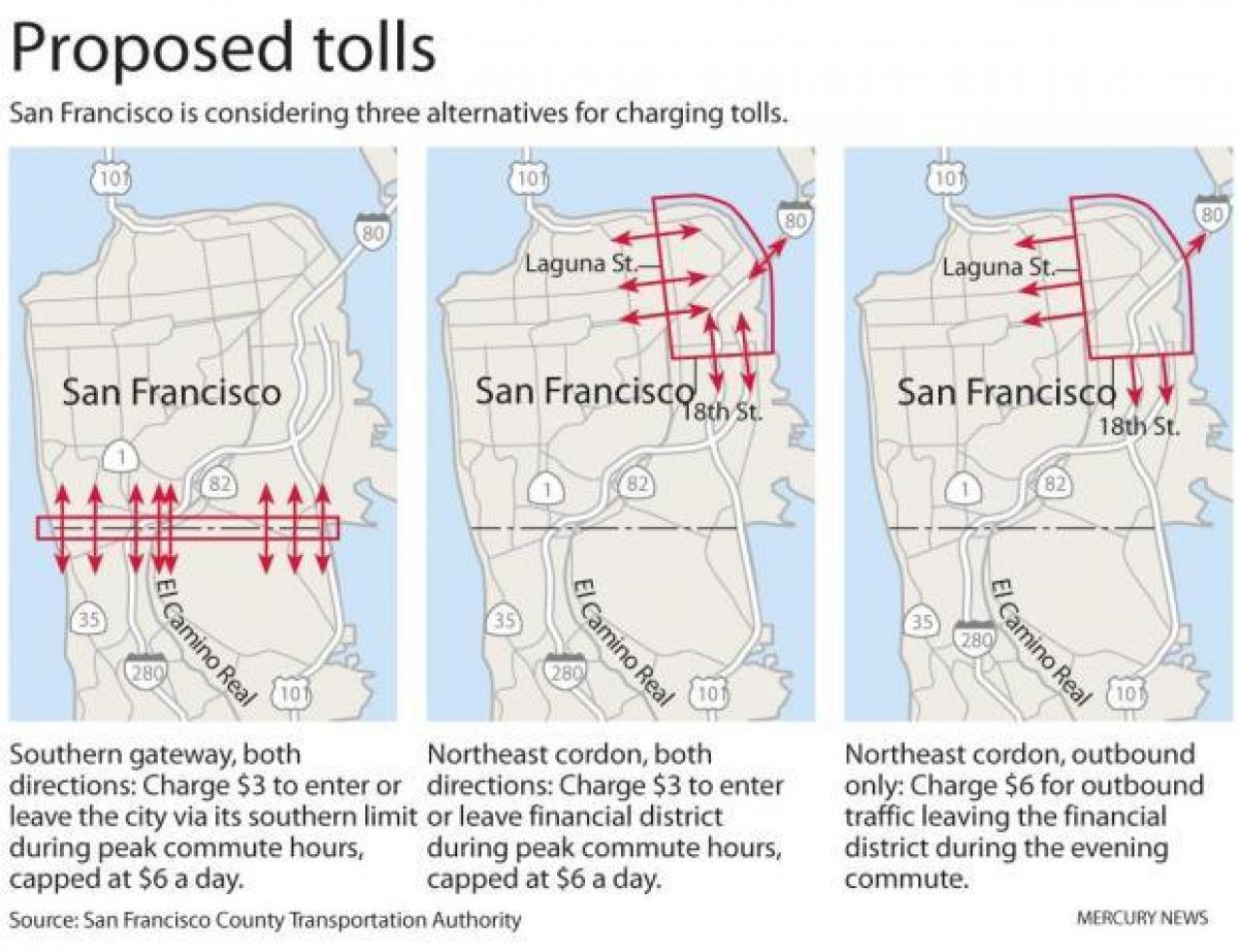 Bản đồ của San Francisco phí