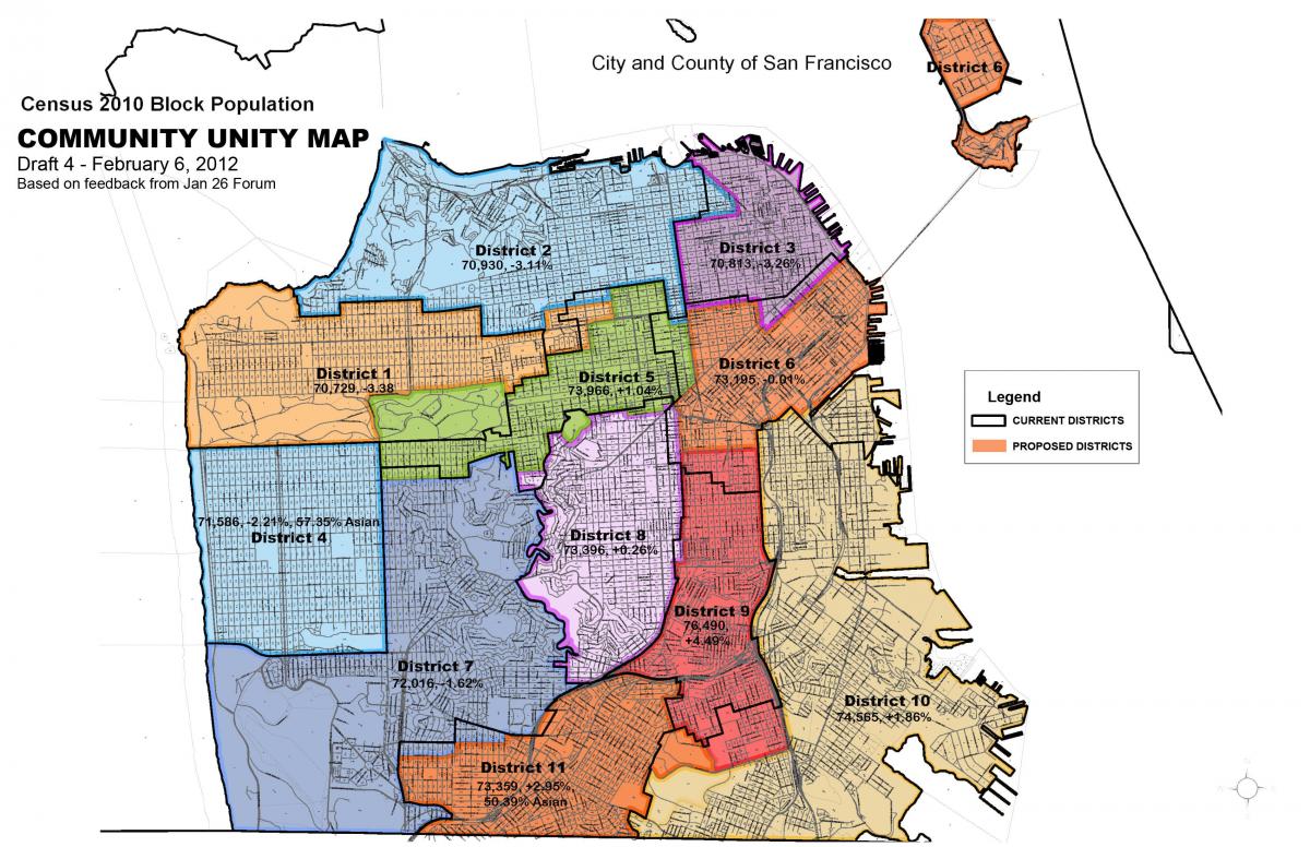 Bản đồ của San Francisco quận