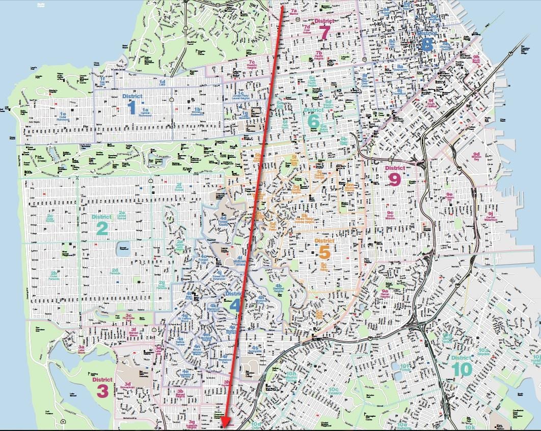 Bản đồ của San Francisco sương mù