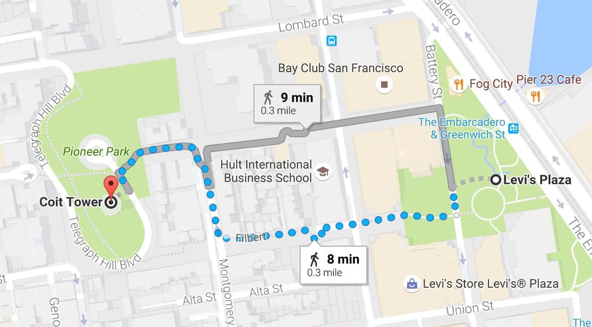 Bản đồ của San Francisco tự hướng dẫn đi du lịch