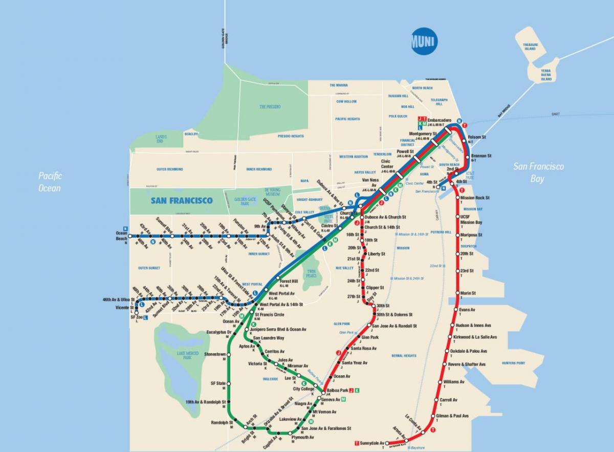 Bản đồ của San Francisco trạm ứng dụng