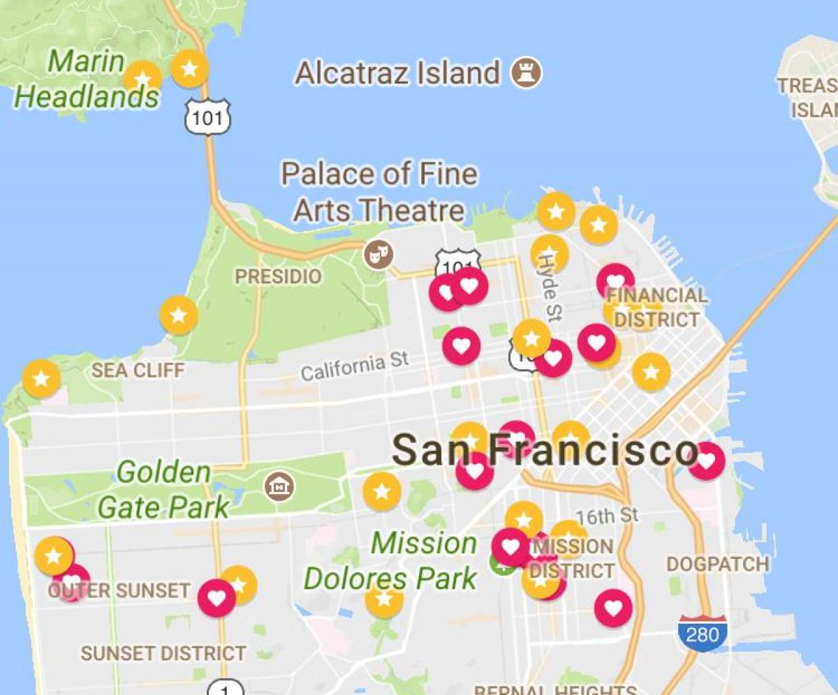 Bản đồ của San Francisco tài chính quận