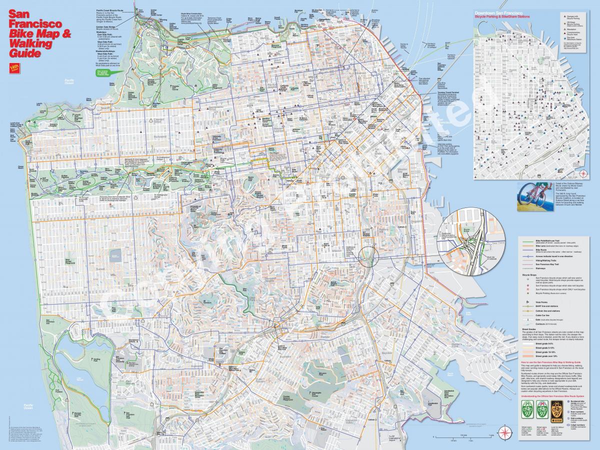 Bản đồ của San Francisco xe đạp