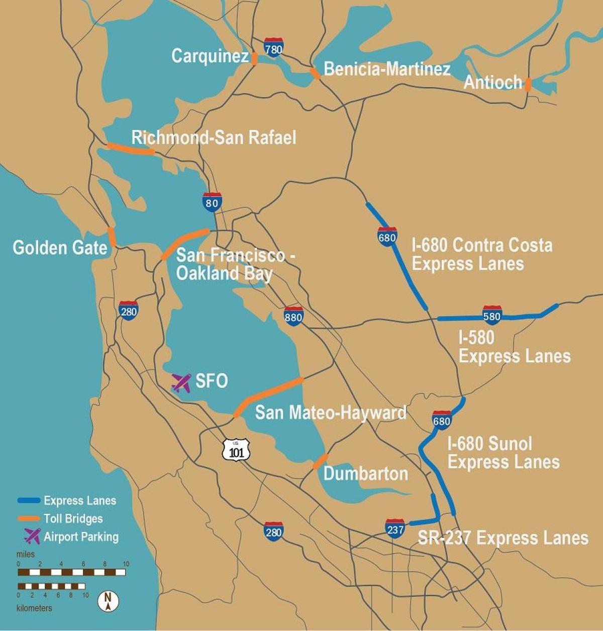 đường số San Francisco bản đồ