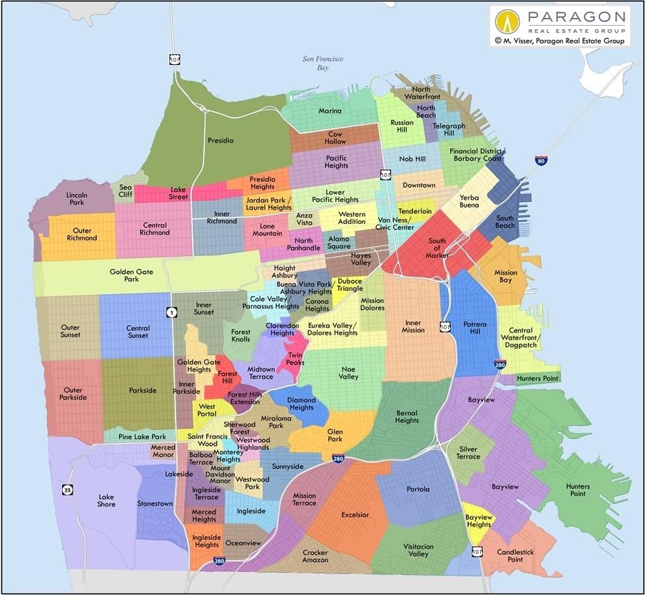 San Fran khu phố bản đồ