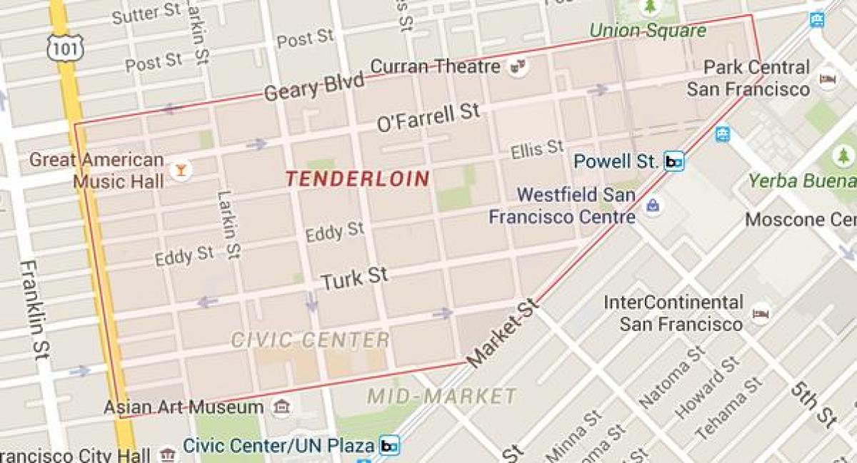 thăn San Francisco bản đồ