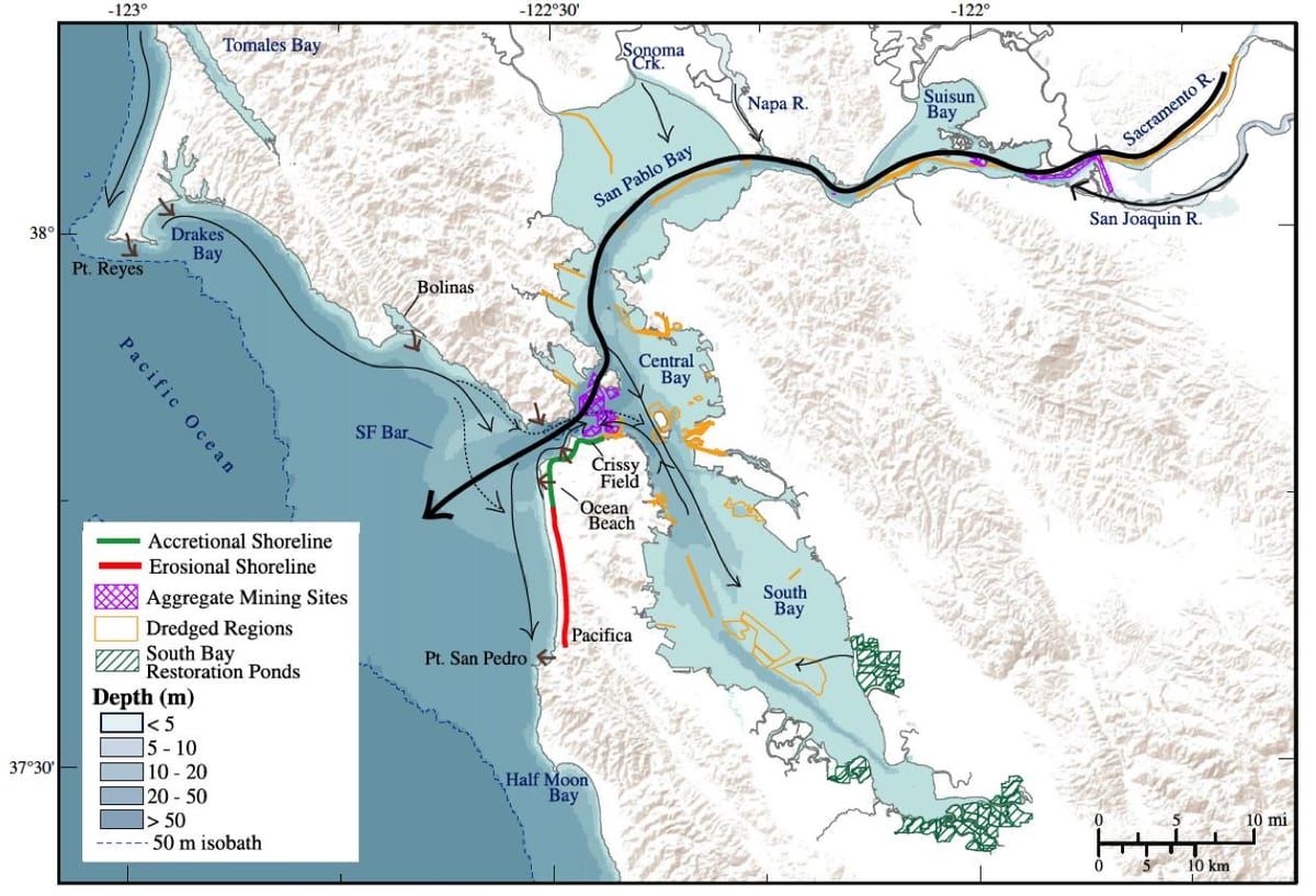 Bản đồ của vịnh San Francisco sâu