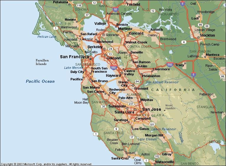 SF bay bản đồ