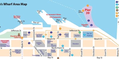 Bản đồ của San Francisco bến ngư phủ khu vực