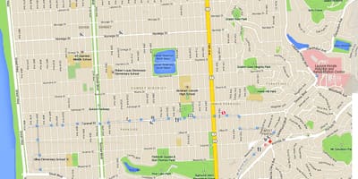 Bản đồ của hoàng hôn, quận San Francisco