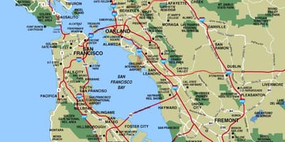 Bản đồ của lớn hơn San Francisco