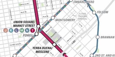 Bản đồ của thị trường phố San Francisco