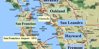 Bản đồ của San Francisco california