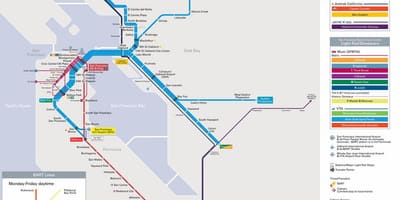 Bart trạm San Francisco bản đồ