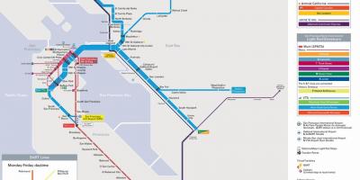 Bart trạm San Francisco bản đồ