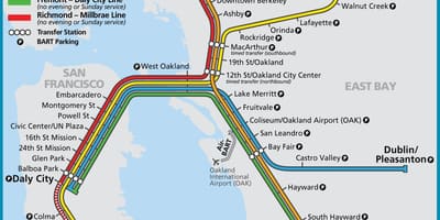 San Francisco bart hệ thống bản đồ