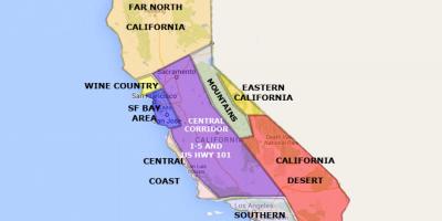 Bản đồ của california bắc của San Francisco