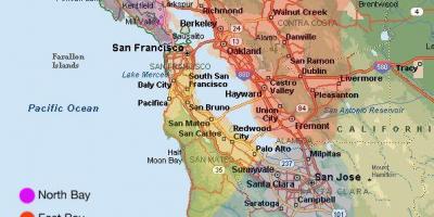 San Francisco bản đồ và khu vực xung quanh