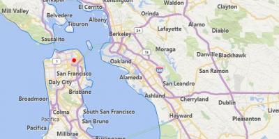 Bản đồ của california, thành phố gần San Francisco