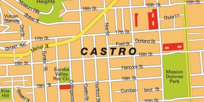Bản đồ của castro quận ở San Francisco