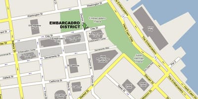 Bản đồ của embarcadero San Francisco