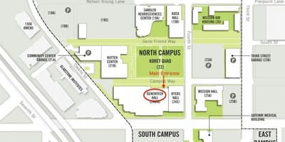 Genentech nam San Francisco bản đồ trường